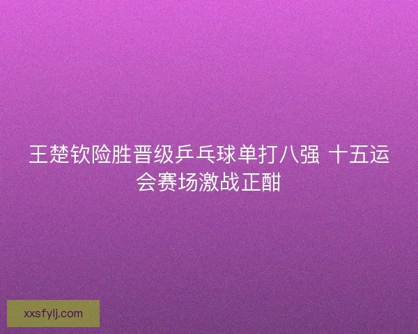 王楚钦险胜晋级乒乓球单打八强 十五运会赛场激战正酣 王楚钦险胜晋级乒乓球单打八强 十五运会赛场激战正酣